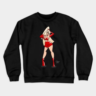 Red PVC Crewneck Sweatshirt